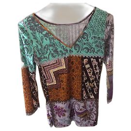 Etro Top Manches Trois Quarts Polyester Multicolore Multiple colors