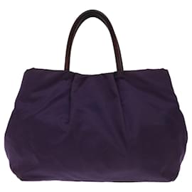 Prada-PRADA Hand Bag Nylon Purple Auth bs12547-Purple