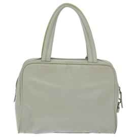 Prada-PRADA Hand Bag Nylon Gray Auth 68818-Grey