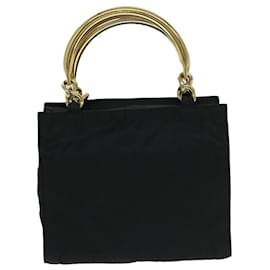 Prada-PRADA Hand Bag Nylon Black Auth bs12898-Black