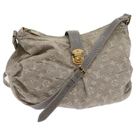 Louis Vuitton-LOUIS VUITTON Monogram Denim Slytree Shoulder Bag Gris M45834 LV Auth yk11257-Other