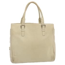 Prada-PRADA Hand Bag Leather Beige Auth bs12897-Beige