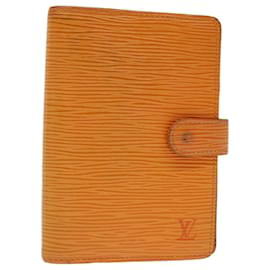 Louis Vuitton-LOUIS VUITTON Epi Agenda PM Day Planner Cover Orange Mandarin R2005H Auth 69174-Other,Orange