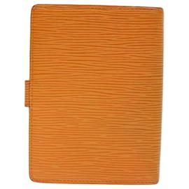 Louis Vuitton-LOUIS VUITTON Epi Agenda PM Day Planner Couverture Orange Mandarin R2005H Authentification 69174-Autre,Orange
