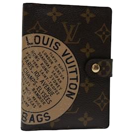 Louis Vuitton-LOUIS VUITTON Monogram T&B Agenda PM Day Planner Cover R21039 Bases de autenticación de LV12565-Monograma