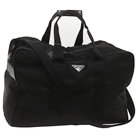 Prada-PRADA Boston Bag Nylon 2way Black Auth ar11543-Black