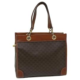 Céline-CELINE Macadam Canvas Shoulder Bag PVC Brown Auth 69135-Brown