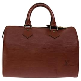 Louis Vuitton-Louis Vuitton Epi Speedy 25 Hand Bag Brown M43013 LV Auth 68732-Brown