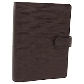 Louis Vuitton-LOUIS VUITTON Epi Agenda MM Day Planner Cover Mocha R2004D LV Aut 68827-Marrone