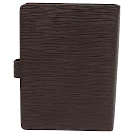 Louis Vuitton-LOUIS VUITTON Epi Agenda MM Day Planner Cover Mocha R2004D LV Aut 68827-Marrone