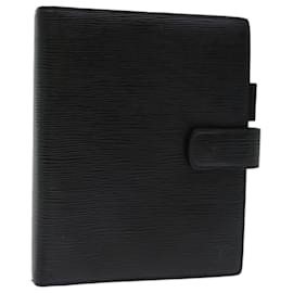 Louis Vuitton-LOUIS VUITTON Epi Agenda GM Day Planner Cover Black R20212 LV Auth 68696-Black