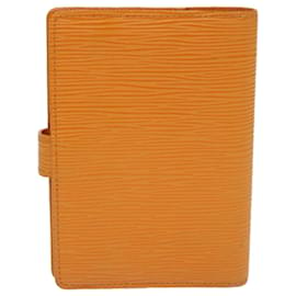 Louis Vuitton-LOUIS VUITTON Epi Agenda PM Day Planner Couverture Orange Mandarin R2005H Authentification 69175-Autre,Orange