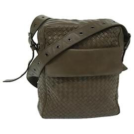 Autre Marque-BOTTEGA VENETA INTRECCIATO Shoulder Bag Leather Brown Auth ki4236-Brown