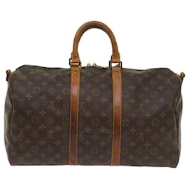 Louis Vuitton-Louis Vuitton Monogram Keepall Bandouliere 45 Boston Bag M.41418 LV Auth 68557-Monogramm