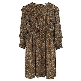 Robe mini Sandra Ba&Sh en georgette imprimée Carbone à volants Multicolore
