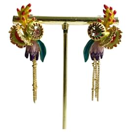 Les Nereides-Earrings, exotic flowers-Multiple colors