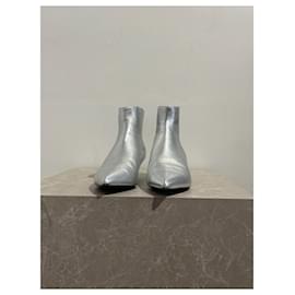 Céline-CELINE  Ankle boots T.eu 37 leather-Silvery
