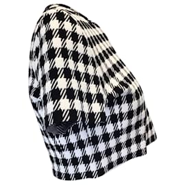 Autre Marque-Alaia Black / White Cropped Check Knit Top-Multiple colors