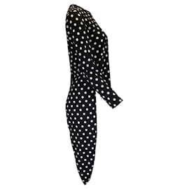 Autre Marque-Comme des Garcons Black / White Polka Dot Printed Long Sleeved Top-Black