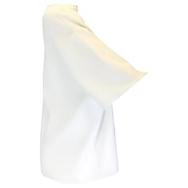 Autre Marque-Top Alaia bianco oversize a maniche corte in maglia-Bianco