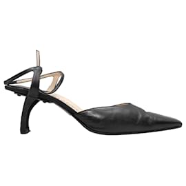 Chanel-Vintage Black Chanel Square-Toe Heels Size 40-Black