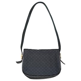 Louis Vuitton-Navy Louis Vuitton Mini Lin Canvas &amp; Leather Crossbody Bag-Navy blue