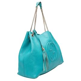 Gucci-Cabas Hobo Soho en cuir Gucci turquoise-Turquoise