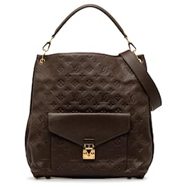 Louis Vuitton-Bolso satchel hobo marrón Louis Vuitton con monograma Empreinte Metis-Castaño
