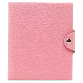 Hermès-Portada de agenda rosa Hermes Togo Ulysse PM-Rosa