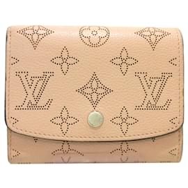 Louis Vuitton-Rosafarbene kompakte Louis Vuitton Mahina Iris Geldbörse mit Monogramm-Pink