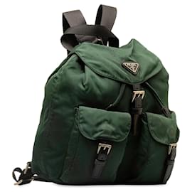 Prada-Green Prada Tessuto Backpack-Green