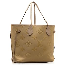 Louis Vuitton-Braune Louis Vuitton-Einkaufstasche „Empreinte Neverfull MM“ mit Monogramm-Braun