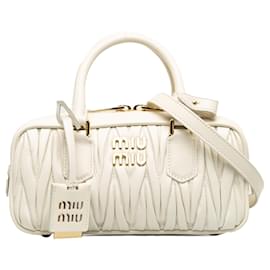 Miu Miu-Bolso satchel Arcadie Miu Miu Matelasse blanco-Blanco