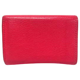 Louis Vuitton-Portefeuille Lockmini en cuir rouge Louis Vuitton-Rouge