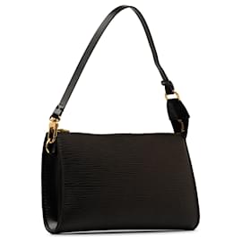 Louis Vuitton-Black Louis Vuitton Epi Pochette Accessoires Shoulder Bag-Black