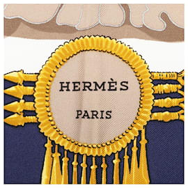 Hermès-Lenços de seda azul Hermès Mexique-Azul