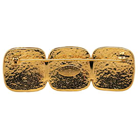 Chanel-Gold Chanel Triple CC Brooch-Golden