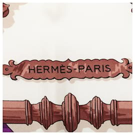 Hermès-Bufanda de seda marrón Hermès Ferronnerie Bufandas-Castaño