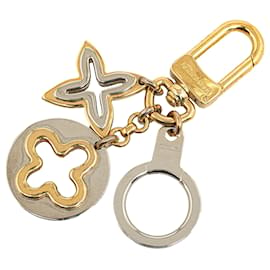 Louis Vuitton-Goldener Louis Vuitton-Schlüsselanhänger mit Monogramm-Anhänger-Golden