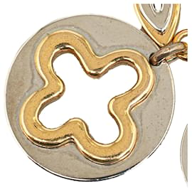 Louis Vuitton-Gold Louis Vuitton Monogram Charm Key Chain-Golden