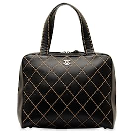 Chanel-Black Chanel CC Wild Stitch Handbag-Black