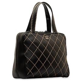 Chanel-Black Chanel CC Wild Stitch Handbag-Black
