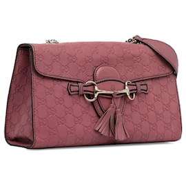 Gucci-Rosafarbene Gucci-Schultertasche „Guccissima Emily“, mittelgroß-Pink