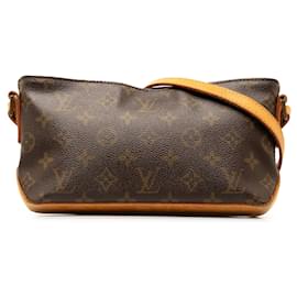 Louis Vuitton-Brown Louis Vuitton Monogram Trotteur Crossbody Bag-Marron