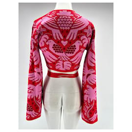 Autre Marque-FARM RIO  Knitwear T.International S Viscose-Red