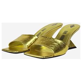 Attico-Gold metallic Cheope sandals - size EU 37.5-Golden