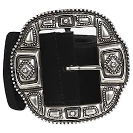Etro-Black suede Bohemian style belt - size-Black