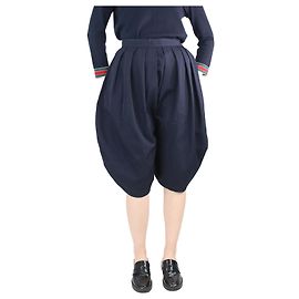 Comme Des Garcons Pantalón culotte plisado globo azul - talla S Azul