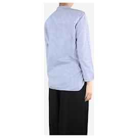 Céline-Camisa de algodão listrada azul - tamanho UK 14-Azul