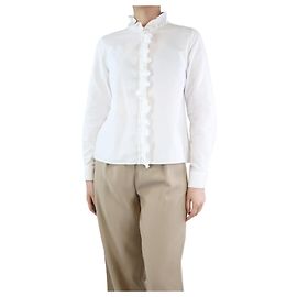 SéZane Camicia bianca con volant - taglia UK 8 Bianco